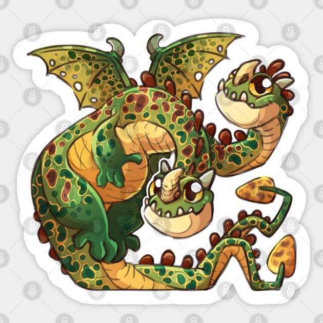 Baby dragon art Sticker by NatureDrawing